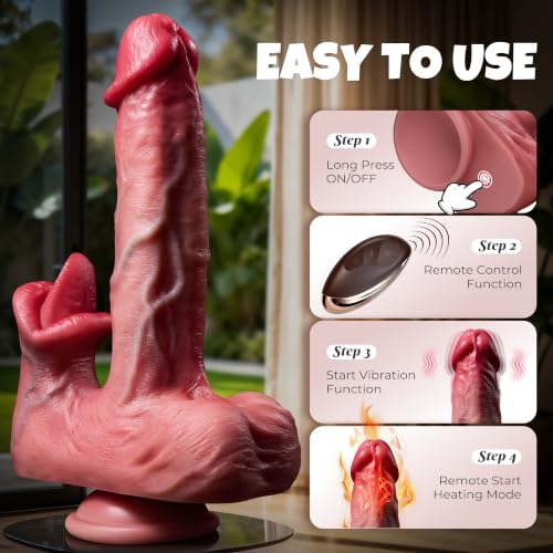 🔥2026 Upgraded Automatic Thrusting Dildo with 360° Tongue-Style Stimulation — 👅FlexMouth™