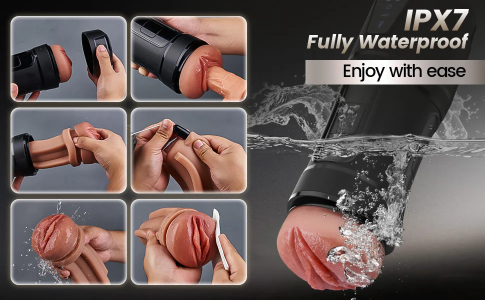 Hearteninghub™ 10 Vibrationsmodi 5 Saugfunktionen, ultrarealistische Vagina, simulierter Masturbator