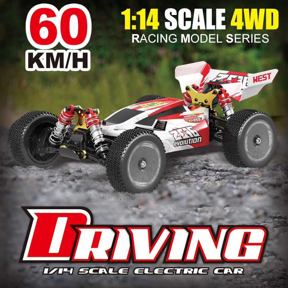 WLtoys 144001 4WD High-Speed RC Car – 60km/h 1:14 Off-Road Buggy