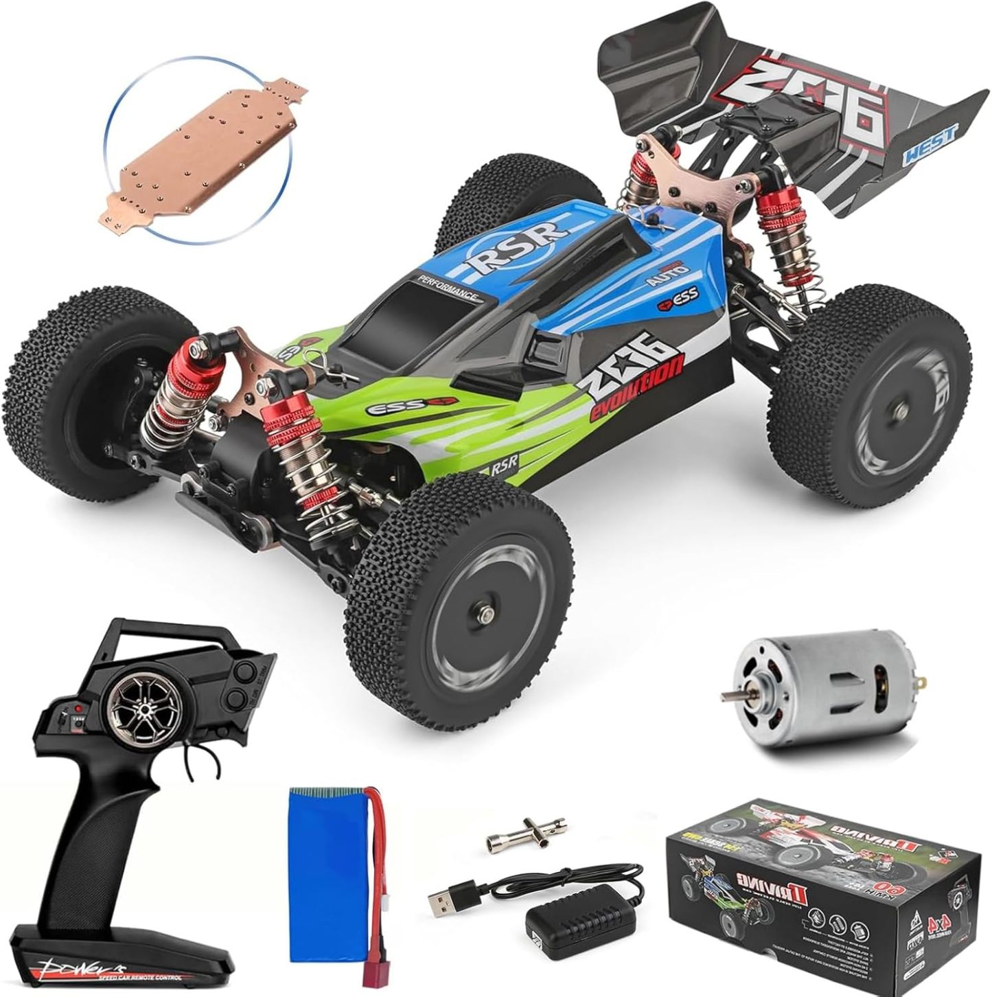 WLtoys 144001 4WD High-Speed RC Car – 60km/h 1:14 Off-Road Buggy