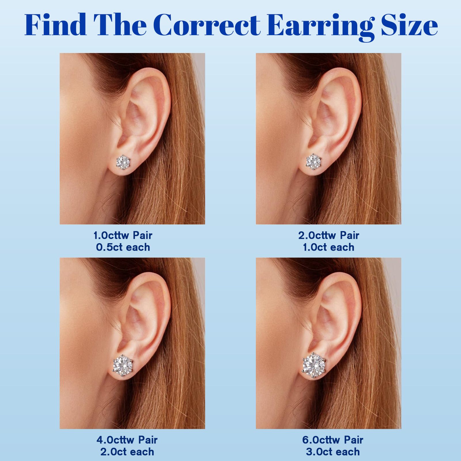 🔥 Гореща Разпродажба с 70% ОТСТЪПКА! 🔥 Класически Диамантени Обеци от Моисанит