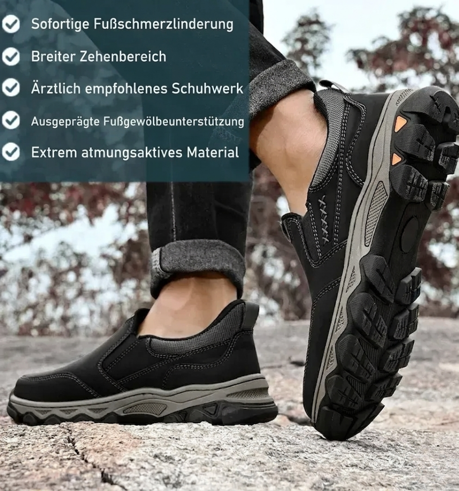 ⏰ Letzter Tag! 45% Rabatt 🔥 Herren Echtleder Outdoor Orthopädische Slipper – Komfort & Stil in Perfektion