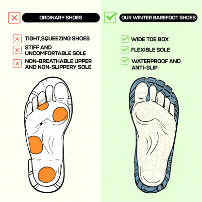 Caspar - Non-slip & Carbon Fiber Waterproof Winter Barefoot Shoes (Unisex)