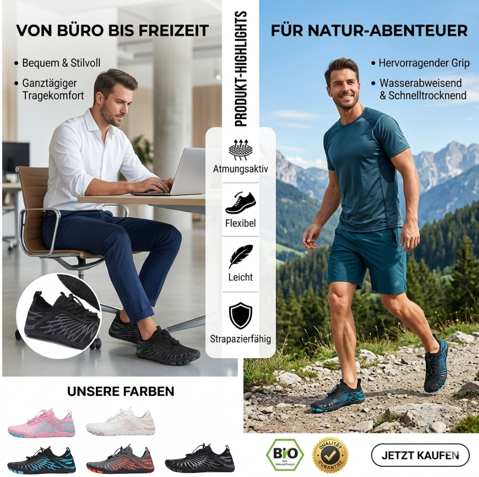50% OFF! ✨ EarthZen™ Grounding Allround: Erlebe die Freiheit des Barfußlaufens – Mit integrierter Erdungs-Technologie