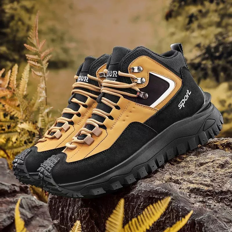 (⏰LAST DAY-70% OFF🛒)Men's Outdoor Hiking Boots - Waterproof, Non-Slip, Puncture-Proof And Smash-Proof; Correct Arch Support And Wide Toe - Suitable For Daily Wear And Outdoor Adventures