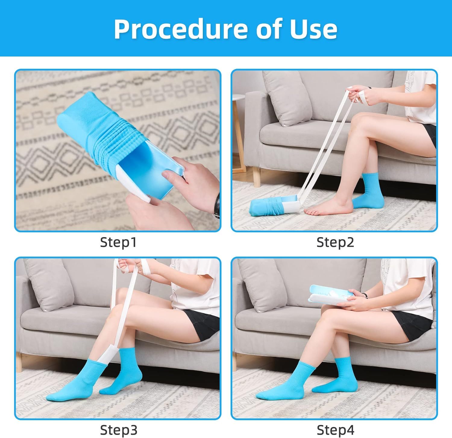 ✨No more bending down to put on socks--Sock Puller