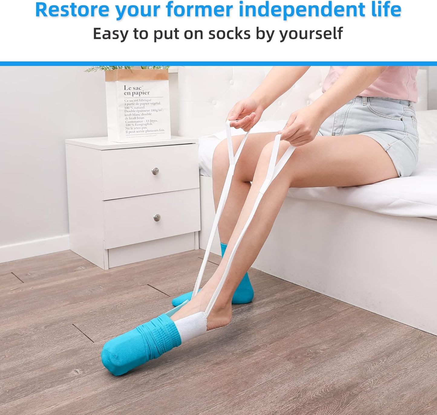 ✨No more bending down to put on socks--Sock Puller