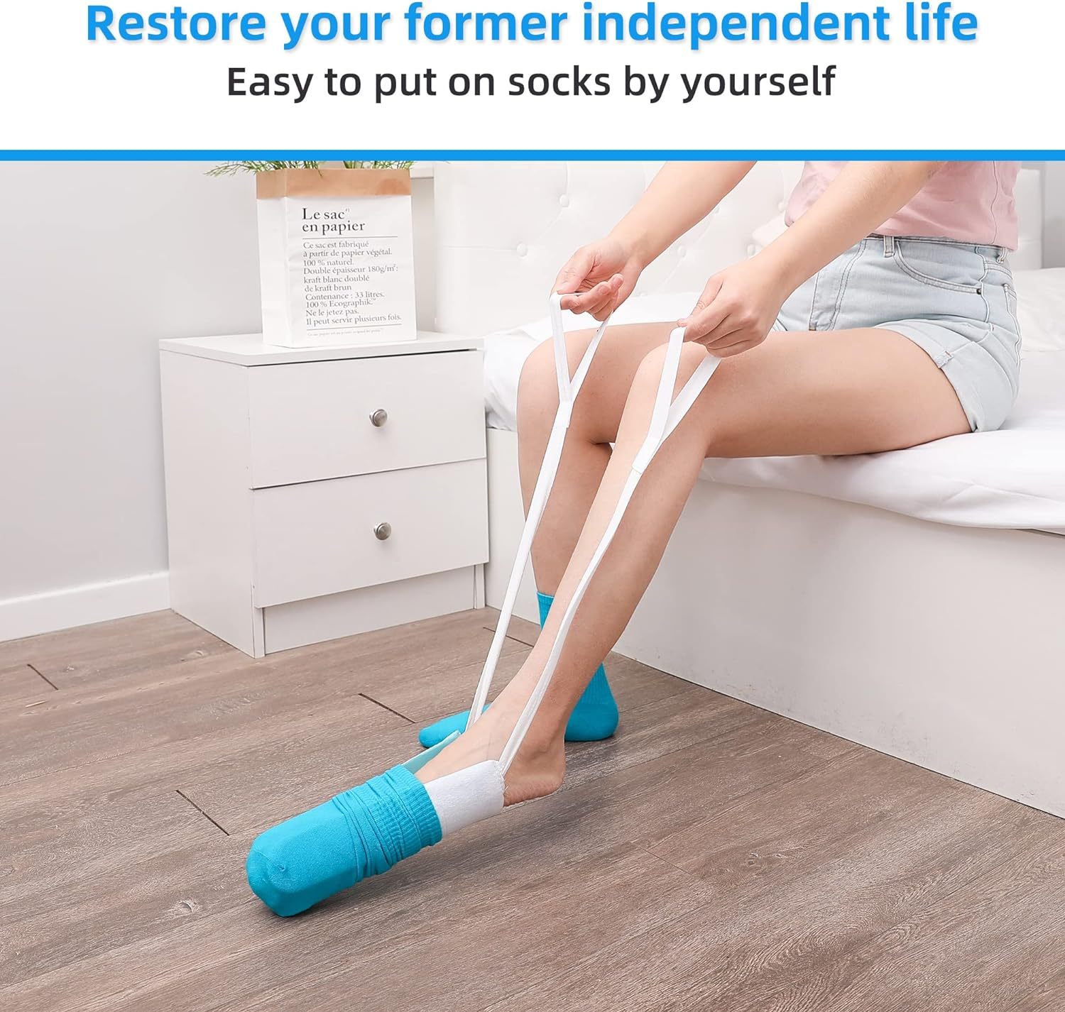 ✨No more bending down to put on socks--Sock Puller
