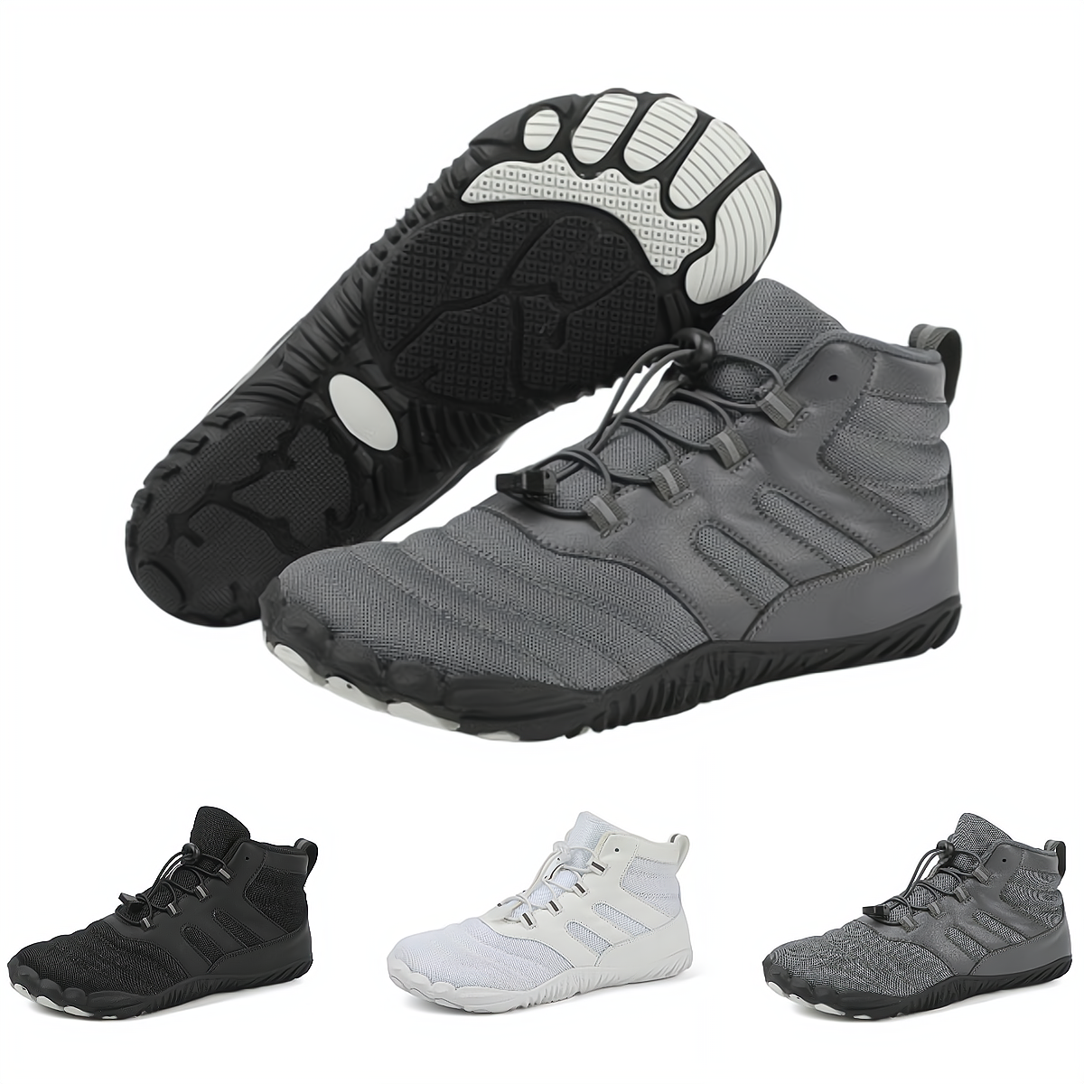 Grey Glide- Non-slip & Carbon Fiber Waterproof Winter Barefoot Shoes (Unisex)
