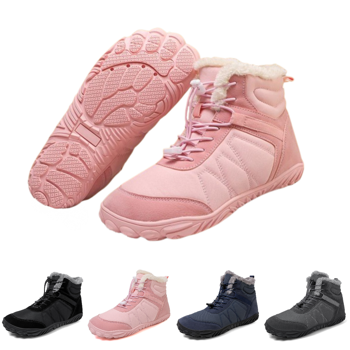 PinkFrost - Non-slip & Carbon Fiber Waterproof Winter Barefoot Shoes (Unisex)