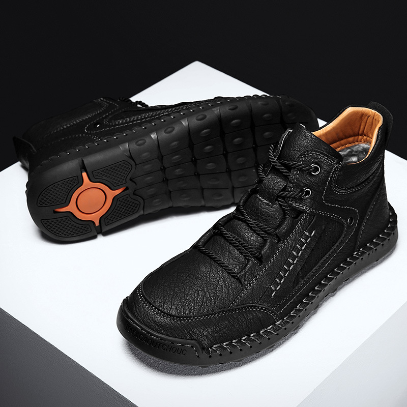 💥Last day deals 70% OFF💥Men's Outdoor Leather Hand-Stitched Non-Slip Waterproof Arch Support Boots