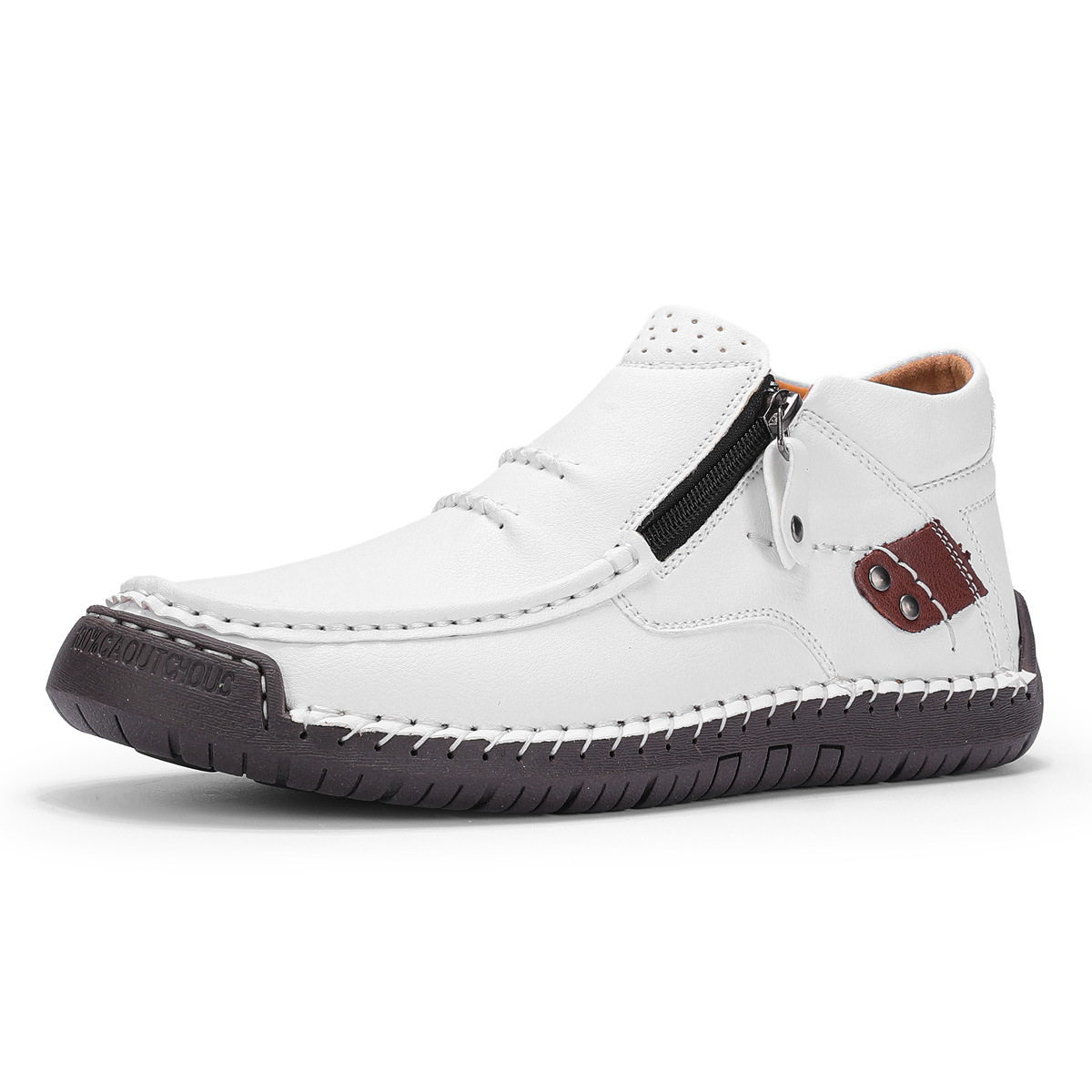 🔥Letzter Tag! 50 % Rabatt 🔥Handgefertigte Herren-Lederstiefel mit Fußgewölbeunterstützung und breiter Zehenbox | Praktischer Reißverschluss