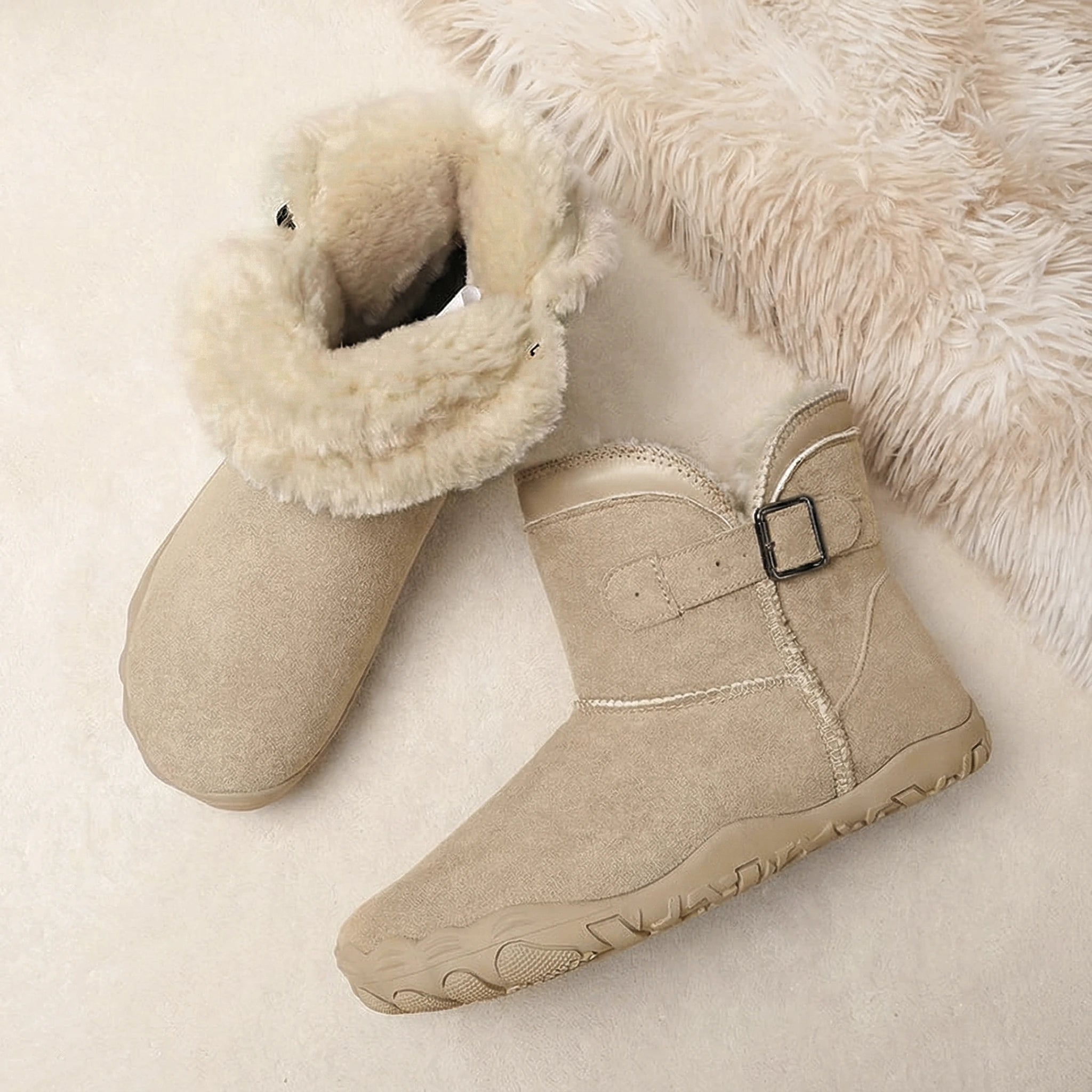 ❄️50% RABATT - Snug Boot | Rutschfeste & Wasserdichte Barfuß-Winterstiefel mit orthopädischer Fußgewölbestütze (Unisex)