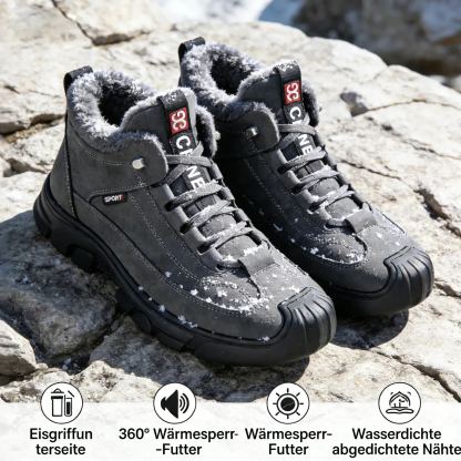 ❄️ArcticWalk Herren-Winterstiefel – mit Fell gefütterte, wasserdichte Schneewanderschuhe für extreme Wärme und Komfort