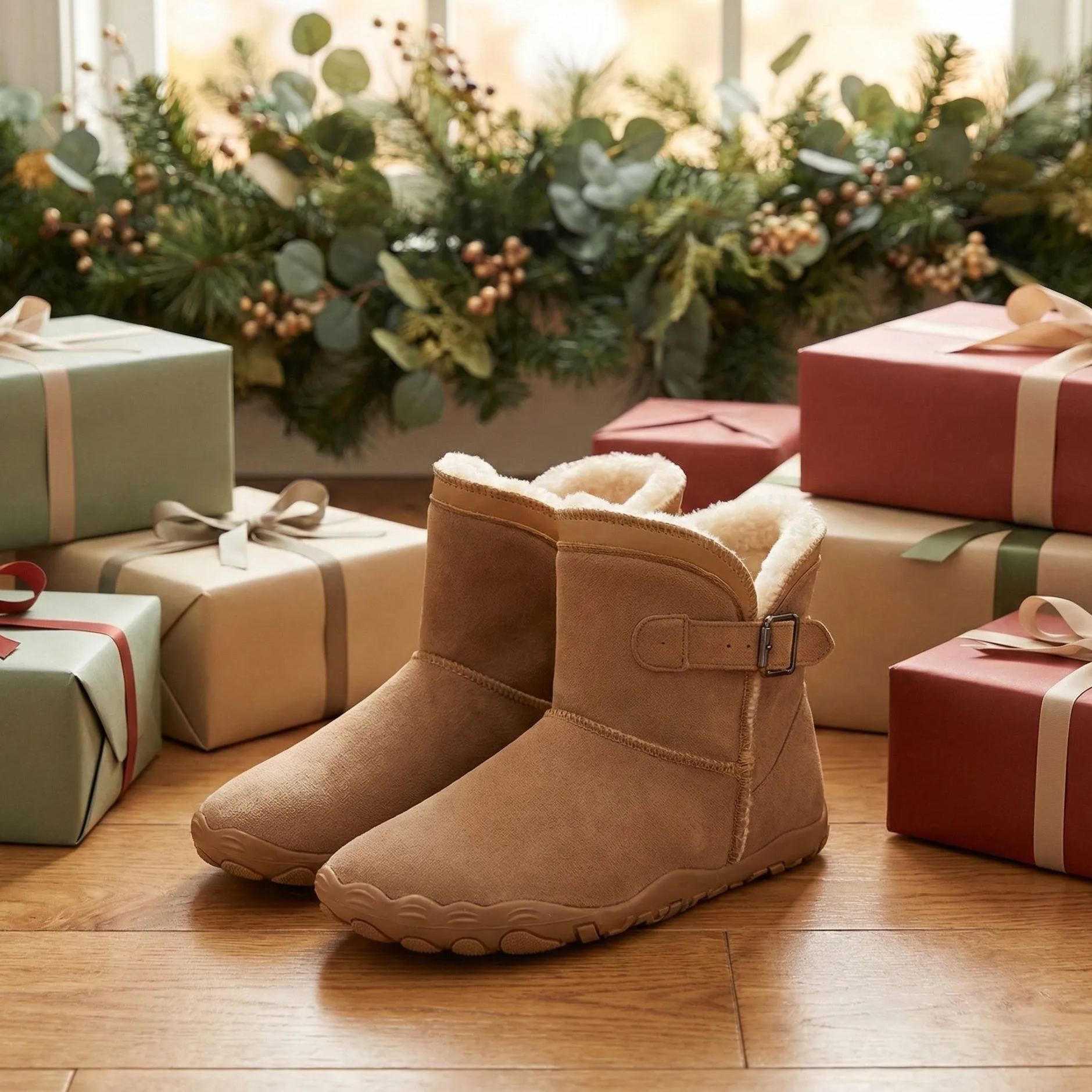 ❄️50% RABATT - Snug Boot | Rutschfeste & Wasserdichte Barfuß-Winterstiefel mit orthopädischer Fußgewölbestütze (Unisex)
