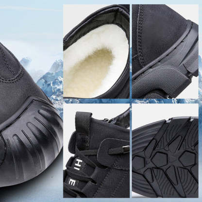 ❄️ArcticWalk Men's Winter Boots - Fur Lined, Waterproof Snow Hiking Shoes for Extreme Warmth & Comfort