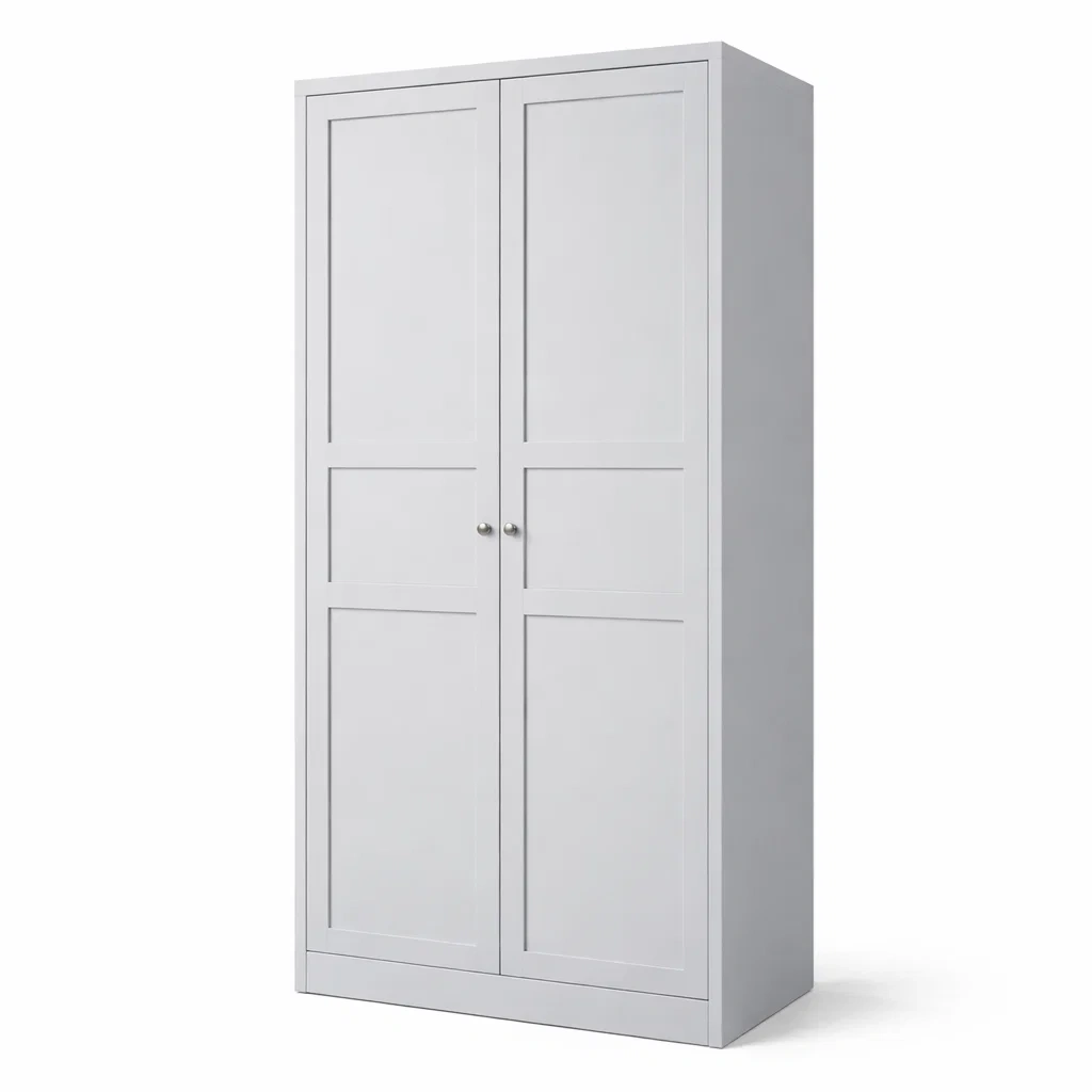 Wardrobe Wooden Double Doors 180 cm Height 80 cm Width 50 cm Depth-CHICROOMZ