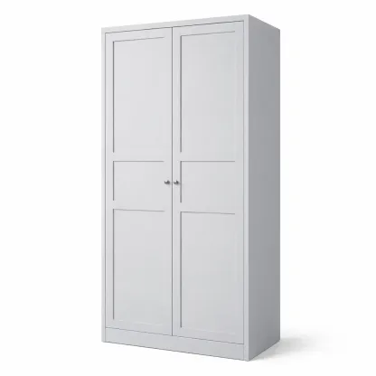 Wardrobe Wooden Double Doors 180 cm Height 80 cm Width 50 cm Depth-CHICROOMZ