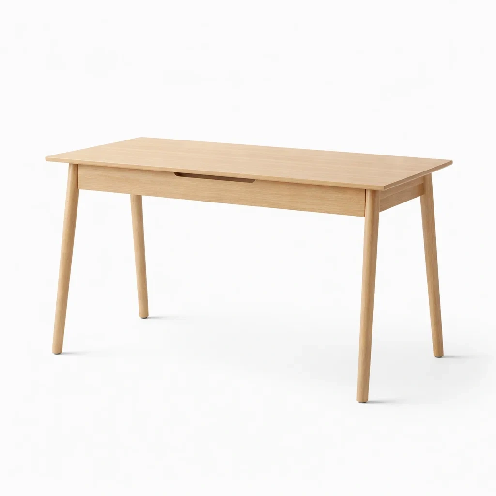 Writing Desk Oak Veneer Natural 120 x 60 x 75 cm-CHICROOMZ