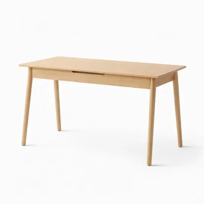 Writing Desk Oak Veneer Natural 120 x 60 x 75 cm-CHICROOMZ