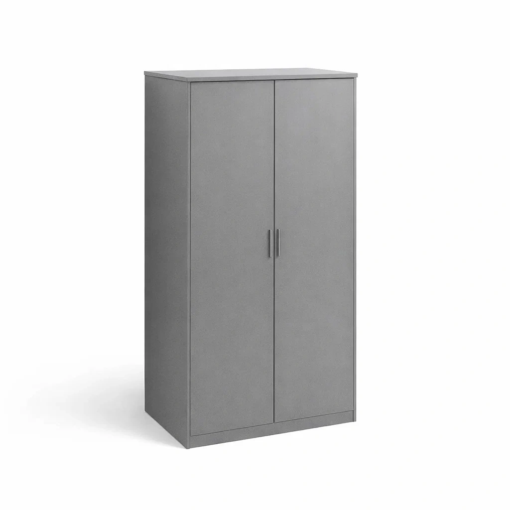Wardrobe Grey MDF Double Door-CHICROOMZ