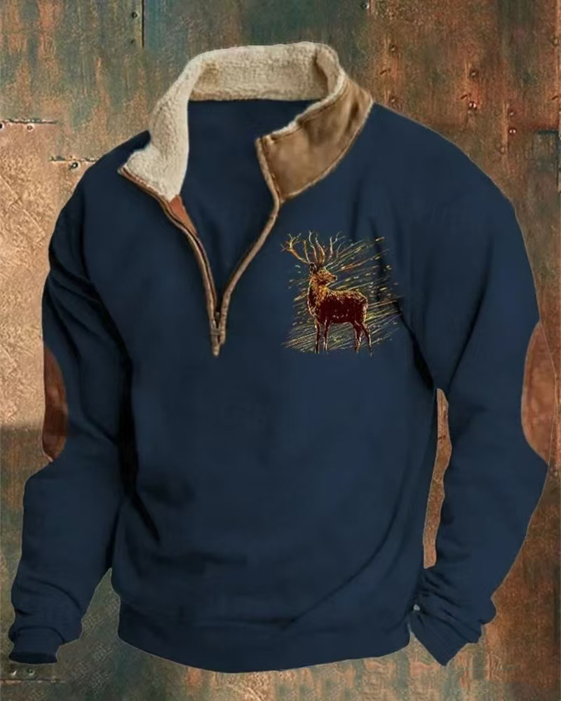 Herren Sweatshirt Quarter Zip Sweatshirt Frühling & Herbst Kleidung Hoodies Sweatshirts