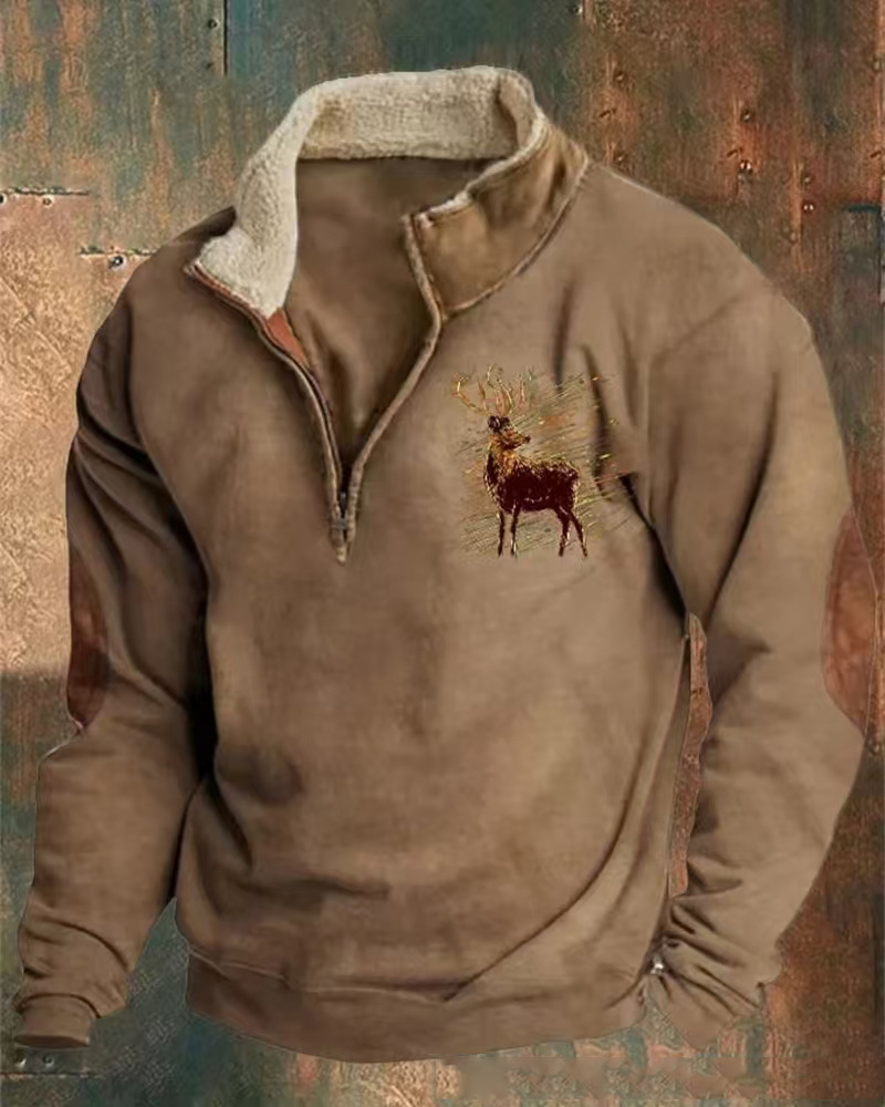 Herren Sweatshirt Quarter Zip Sweatshirt Frühling & Herbst Kleidung Hoodies Sweatshirts