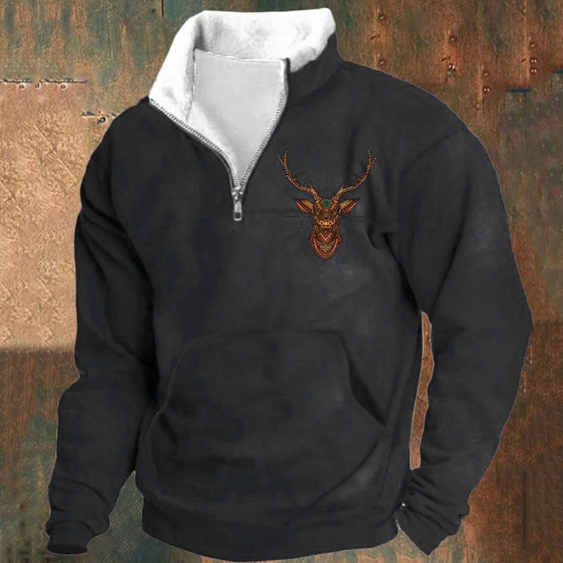 Herren Sweatshirt Quarter Zip Sweatshirt Frühling & Herbst Kleidung Hoodies Sweatshirts