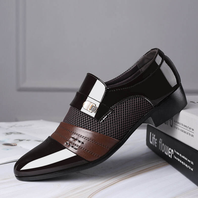 2025 Frühjahr Neue Business Patchwork Lederschuhe
