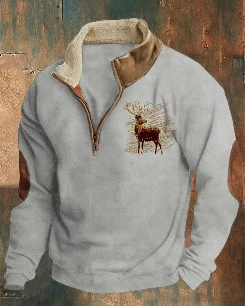 Herren Sweatshirt Quarter Zip Sweatshirt Frühling & Herbst Kleidung Hoodies Sweatshirts