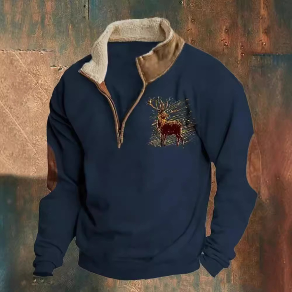 Herren Sweatshirt Quarter Zip Sweatshirt Frühling & Herbst Kleidung Hoodies Sweatshirts