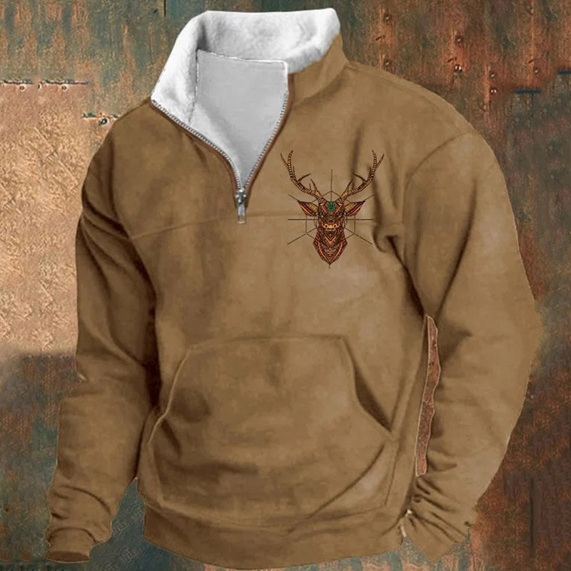 Herren Sweatshirt Quarter Zip Sweatshirt Frühling & Herbst Kleidung Hoodies Sweatshirts