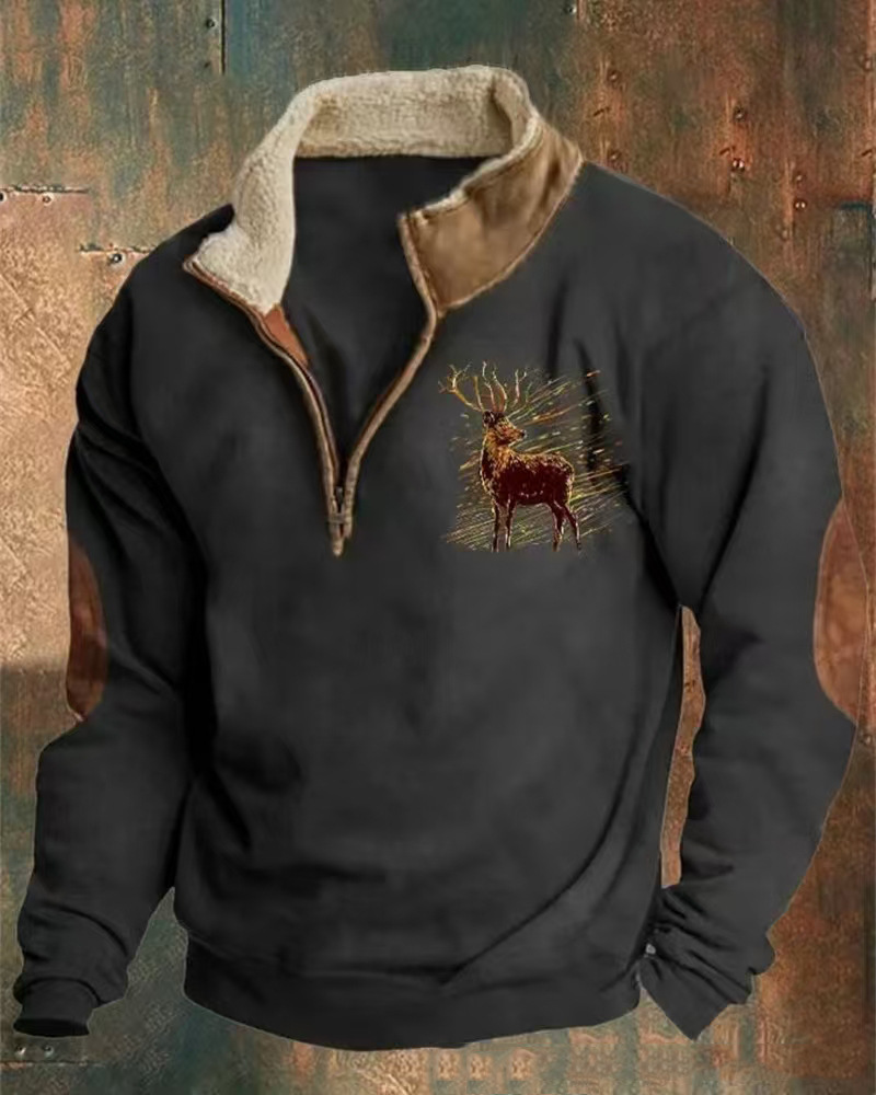 Herren Sweatshirt Quarter Zip Sweatshirt Frühling & Herbst Kleidung Hoodies Sweatshirts