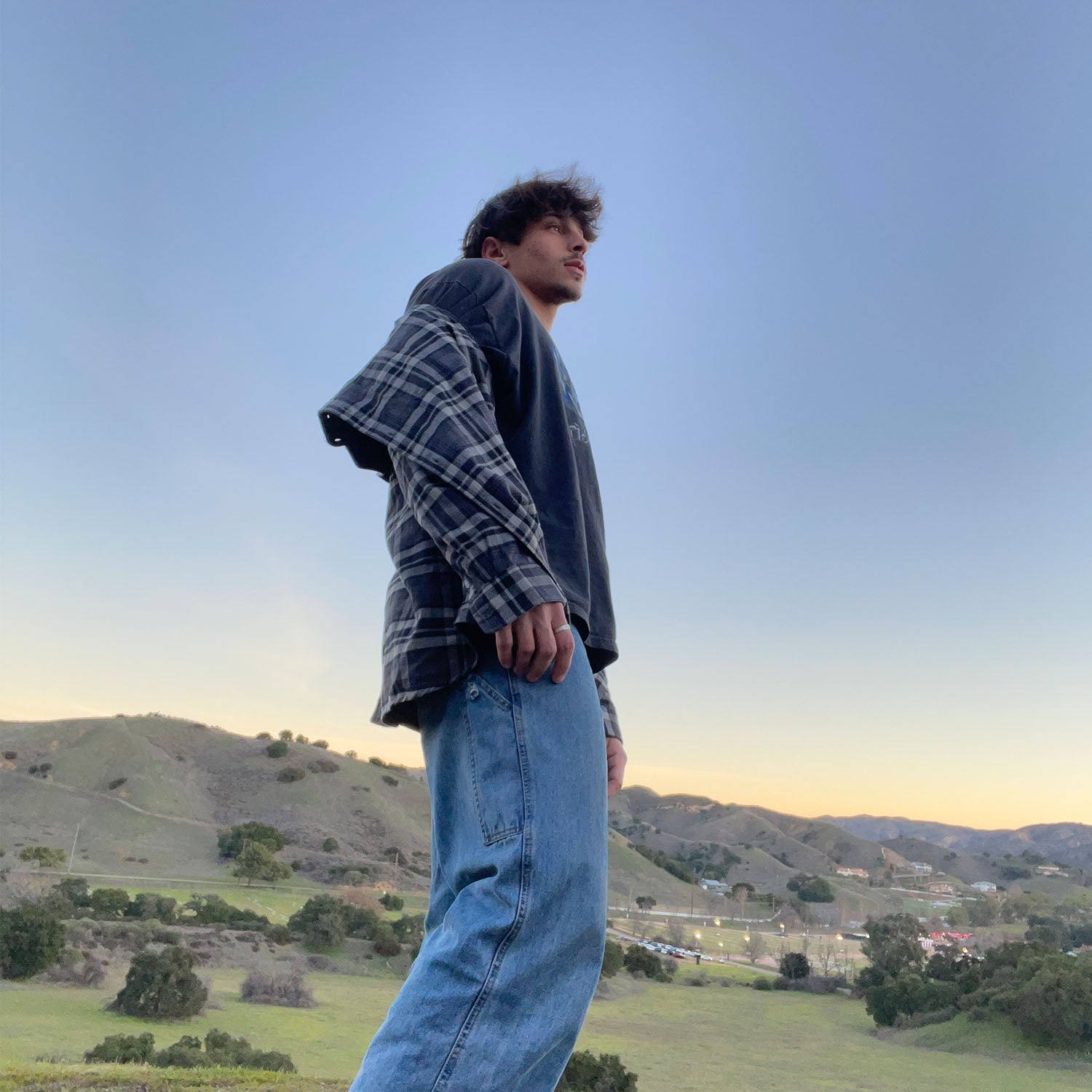 2025 neues kariertes Kaschmirhemd für Herren mit verdicktem Revers