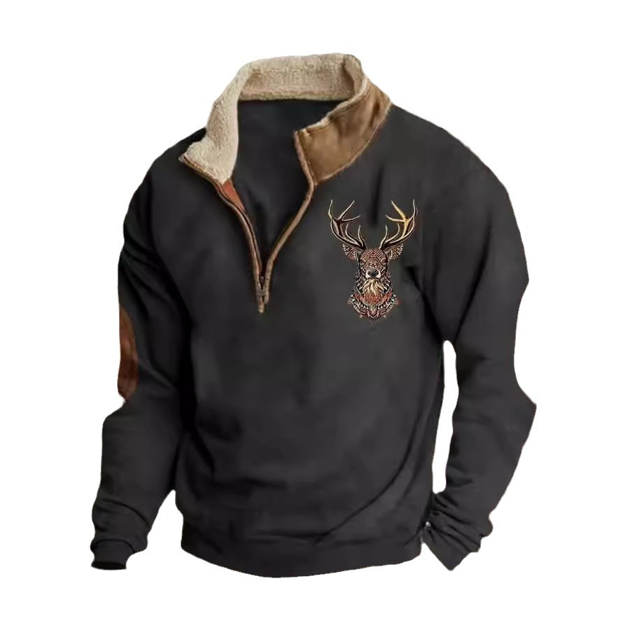 Herren Sweatshirt Quarter Zip Sweatshirt Frühling & Herbst Kleidung Hoodies Sweatshirts