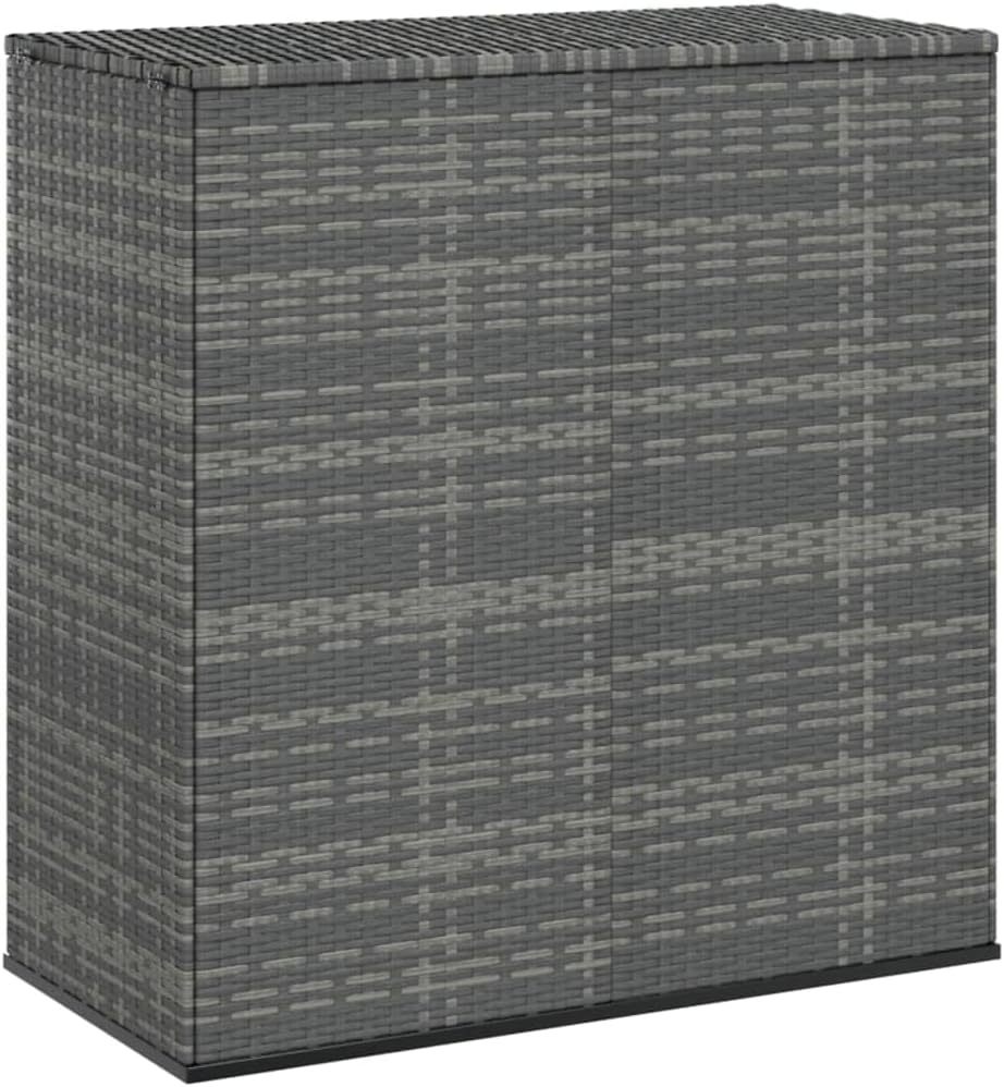 Canditree Coffre Malle de Rangement Extérieur 100 x 49 x 103,5 cm Gris en Résine Tressée avec Cadre en Acier Enduit de Poudre Étanche à Fermeture Éclair-Luxemybase