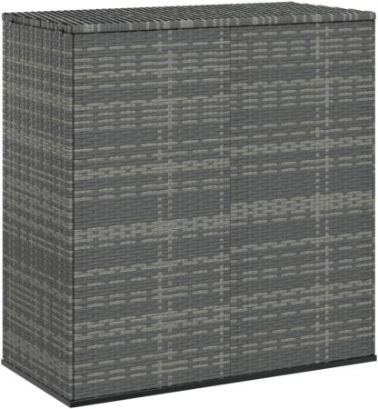 Canditree Coffre Malle de Rangement Extérieur 100 x 49 x 103,5 cm Gris en Résine Tressée avec Cadre en Acier Enduit de Poudre Étanche à Fermeture Éclair-Luxemybase