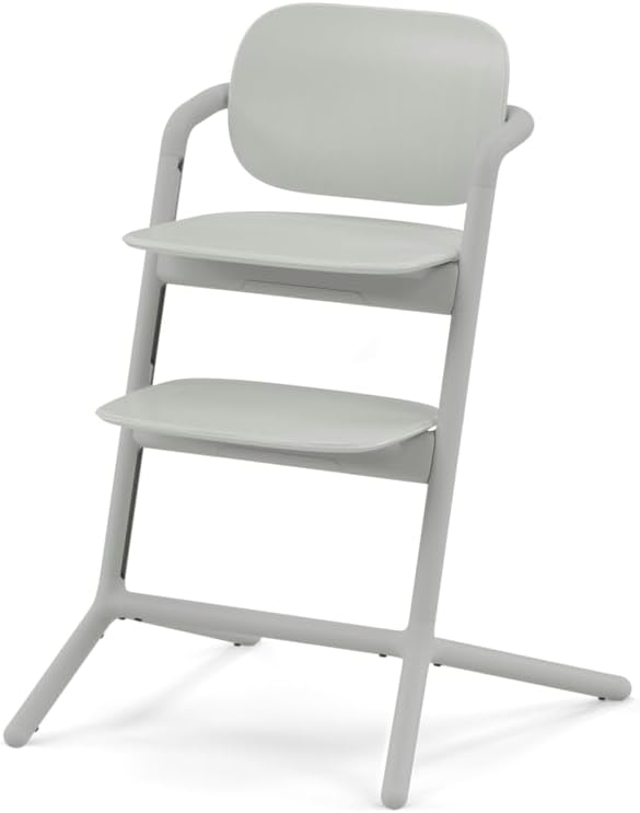CYBEX Gold LEMO Chaise Haute Évolutive Suede Grey en Aluminium et Plastique, 56 x 54,5 x 81,5 cm, Utilisable de 3 à 99 Ans, Portable-Luxemybase