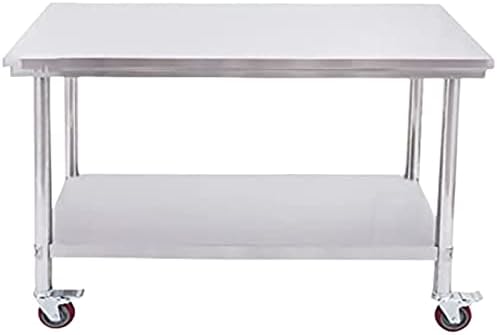 Chariot de Service Portable pour Barbecue Argenté 39'' × 23'' × 31'', Table pour Four à Pizza et Cuisine Extérieure-Luxemybase