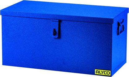 Glowster Coffre Métallique 580 x 280 x 287 mm Robuste et Polyvalent pour Rangement Intérieur et Extérieur-Luxemybase