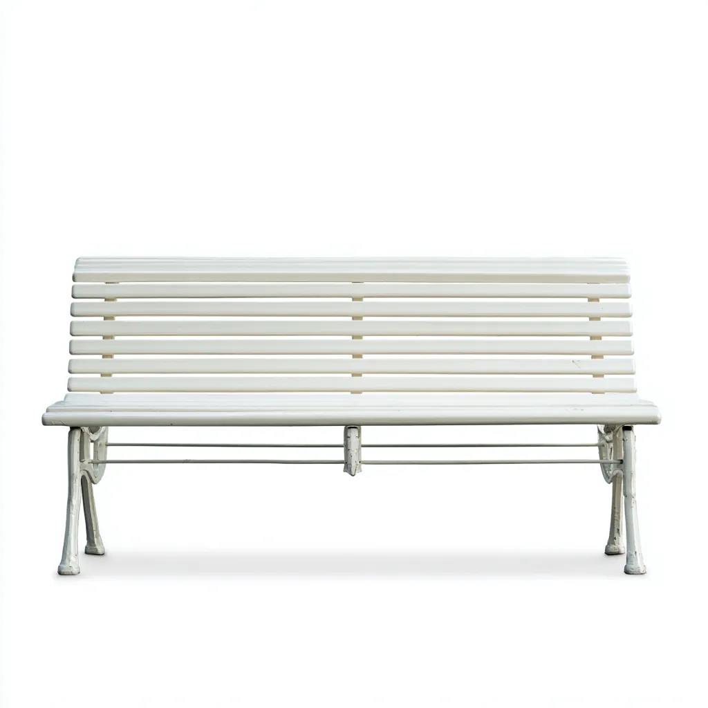 Banc de jardin en métal 150x55x85 cm - blanc - style classique pour extérieur-Luxemybase