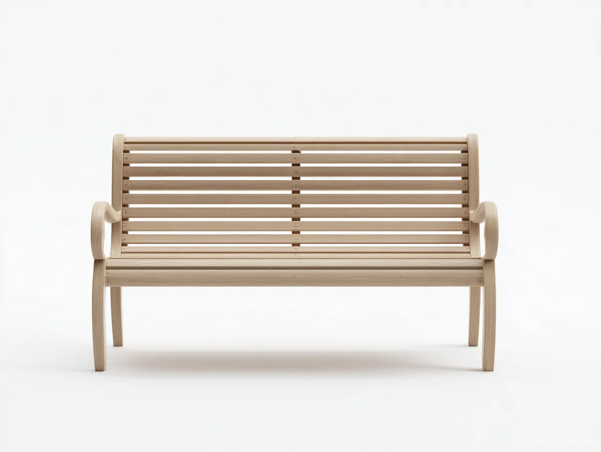 Banc de jardin en bois 160x60x85 cm - naturel - style moderne pour extérieur-Luxemybase