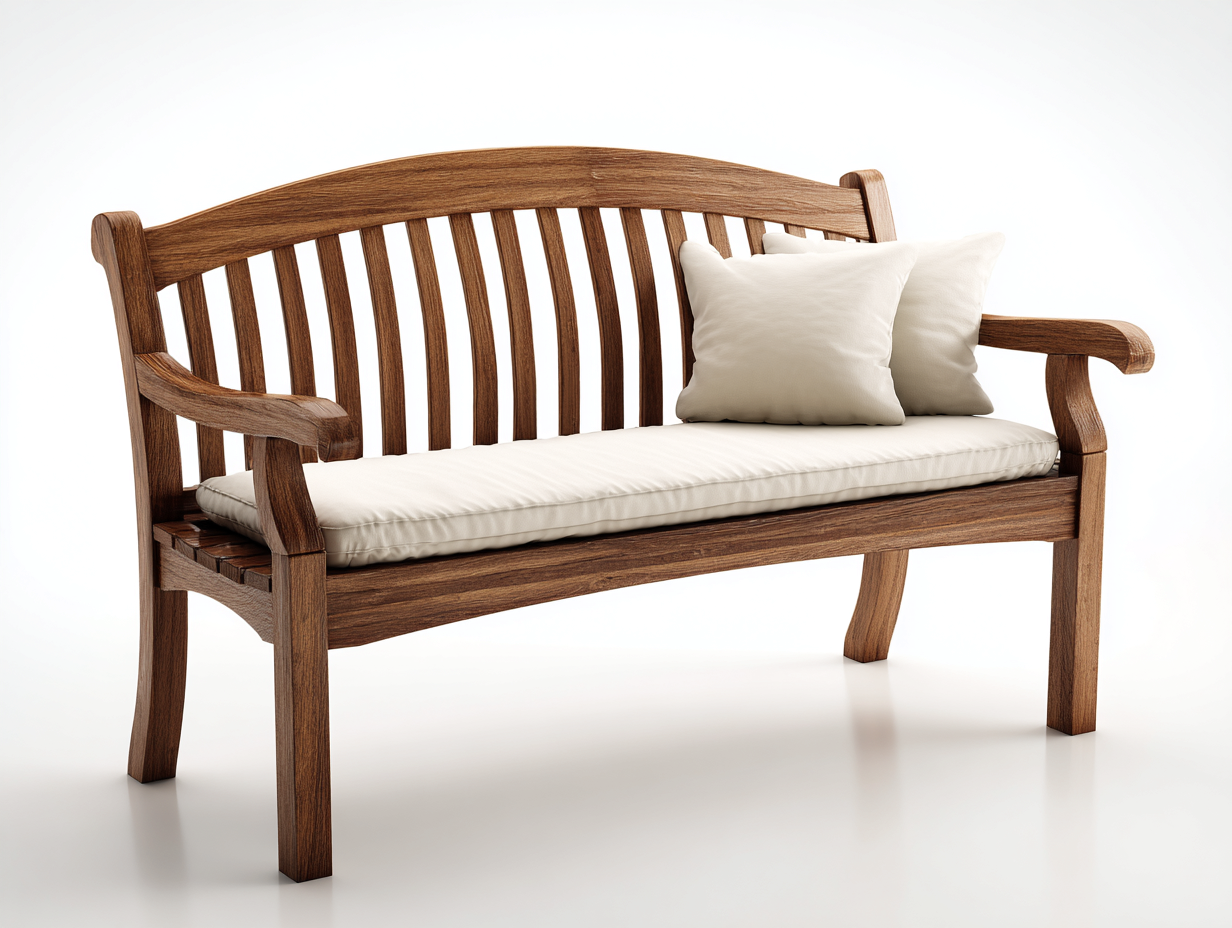 Banc de jardin en bois 150x60x90 cm - Bois naturel - Style classique pour extérieur-Luxemybase