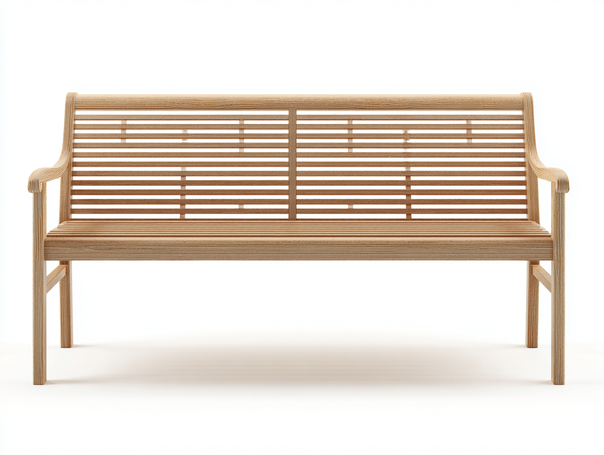 Banc de jardin en bois 160x55x85 cm - bois naturel - style moderne pour extérieur-Luxemybase