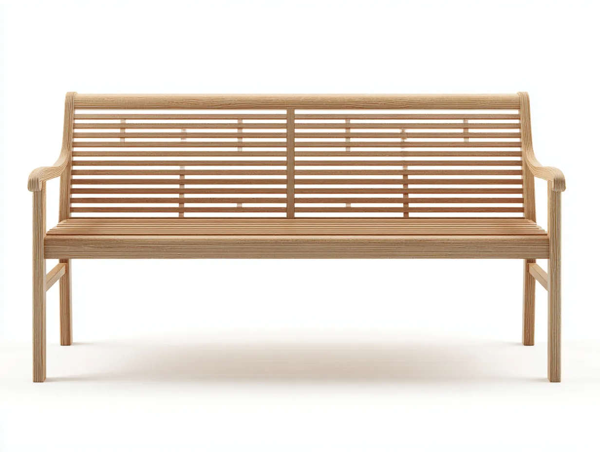 Banc de jardin en bois 160x55x85 cm - bois naturel - style moderne pour extérieur-Luxemybase