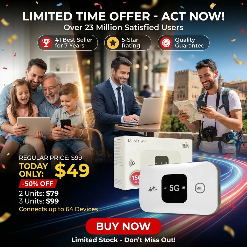 Free Internet in Your Pocket 5G Router, Pay $49 Once, Get Data for Life. Unlimited Global Internet. Zero Monthly Fees. Forever. 