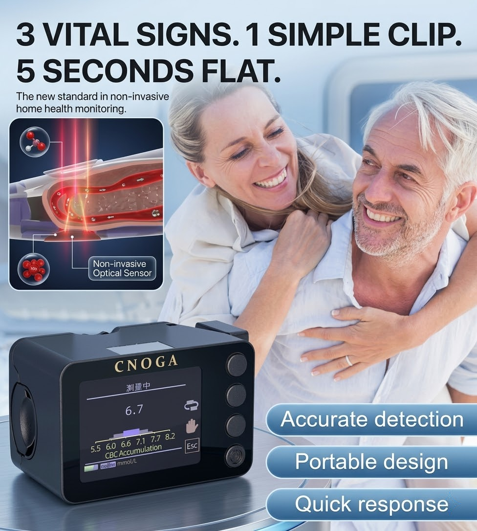 The All-In-One Health Monitor That Fits on Your Thumb., 3 Vital Signs. 1 Simple Clip. 5 Seconds Flat!