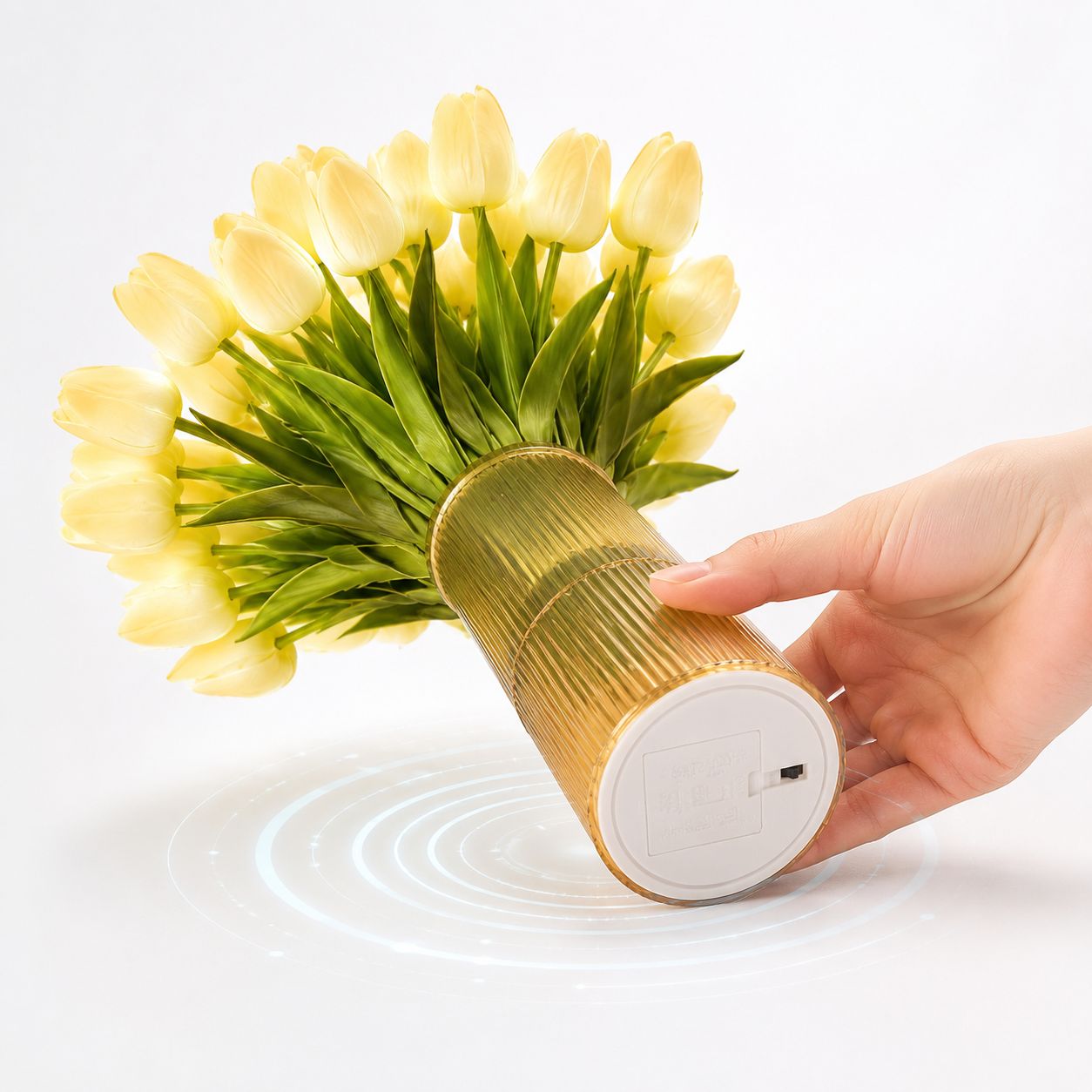 Decorative tulip LED light with realistic flowers