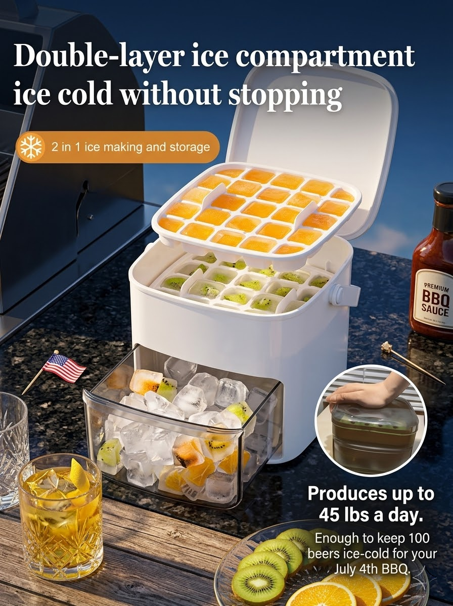 [Lazy Man's Artifact] Large Capacity Ice Maker That Doesn't Dirt Your Hands