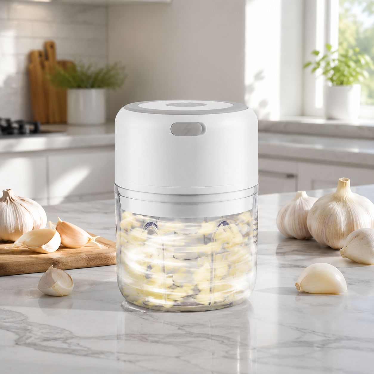Small Portable Electric Garlic Mincer Kitchen Food Cutter